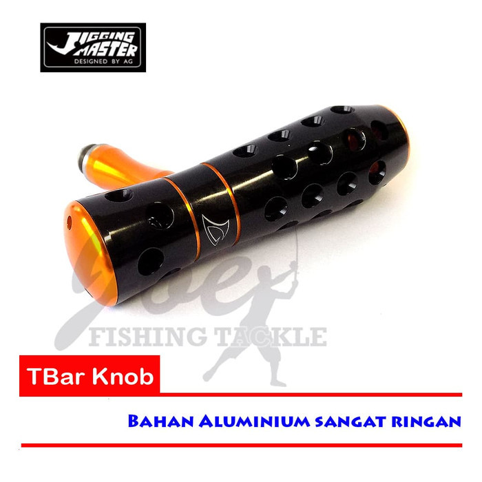 Jigging Master T-Bar Knob Aluminium Black Gold - Reel Pancing Mancing
