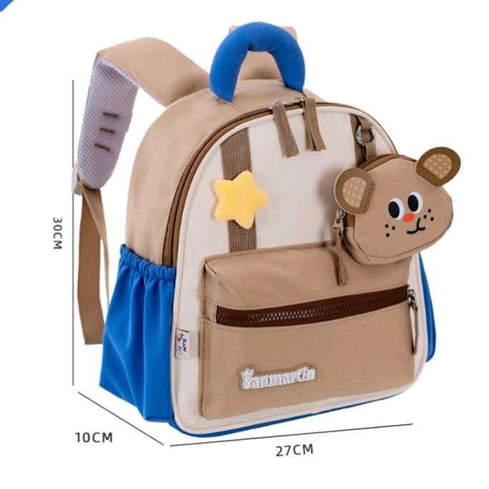 TERMURAH SM10 - Tas Anak TK Paud Premium Karakter Viral San Martin Anti /Tas Ransel Sekolah Anak TK