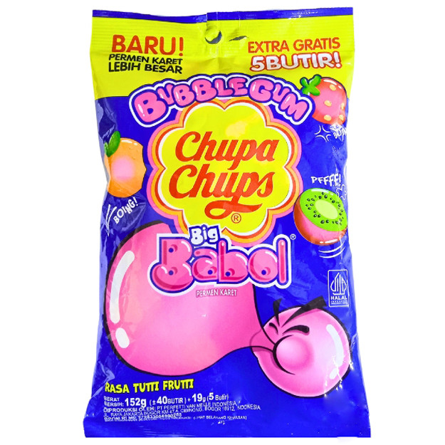

S23039 CHUPA CHUPS TUTTI FRUTTI PERMEN KARET BUNGKUS 152GR MAJU BERSAMA (20250915)