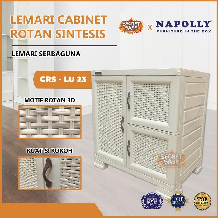 NAPOLLY CRS LU 23 PUTIH - Almari Pakaian Plastik / Box / Lemari Baju Minimalis