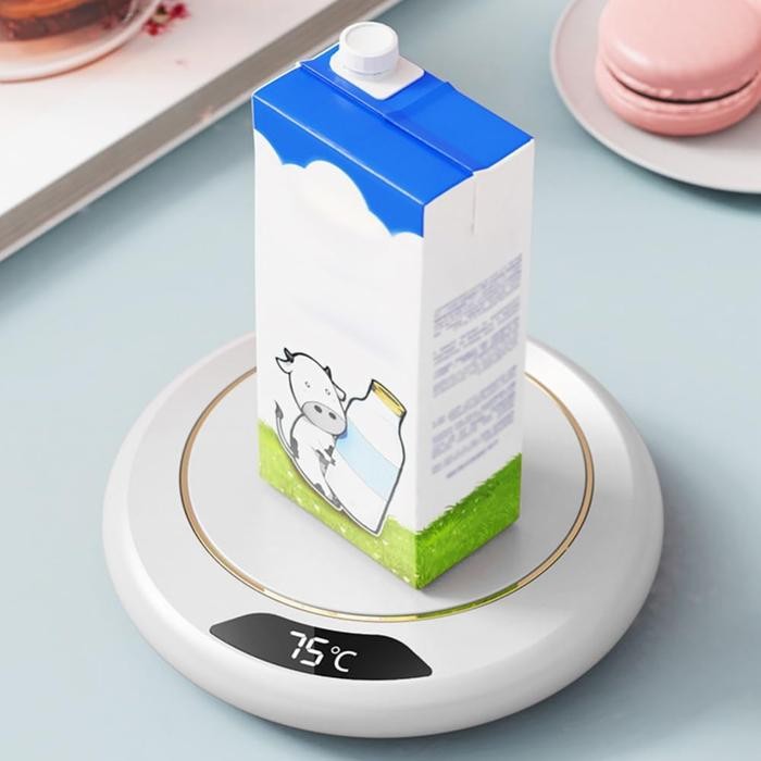 Teko & Pemanas Air Tatakan Gelas Pemanas Coffee Cup Warmer Heating Pad Putih