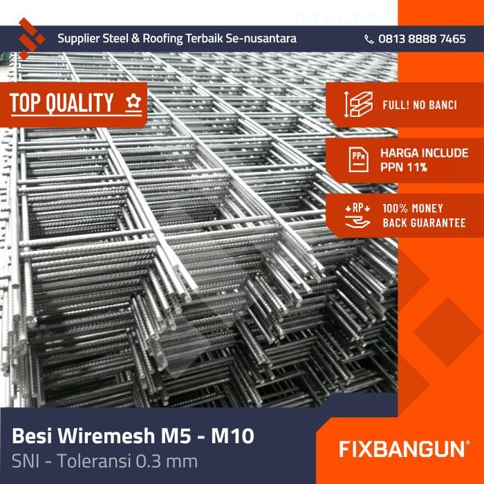 Besi Wiremesh M4 Polos & Ulir FULL SNI SERTIFIKAT