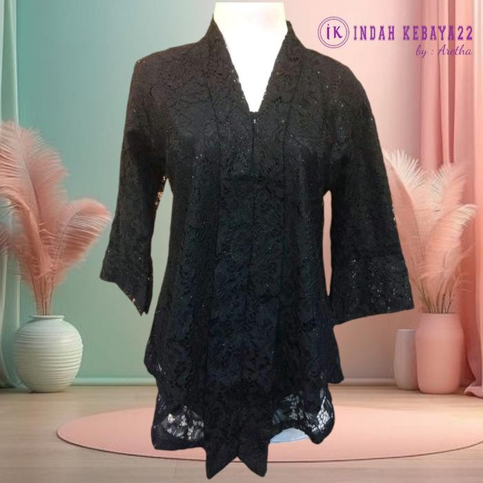 Pilihan- Atasan Kebaya Kutubaru Floy Brokat Elegan Modern Baju Atasan Dress Wanita Remaja