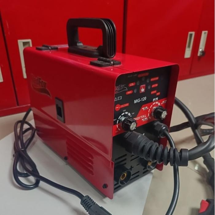 Ready REDFOX MESIN LAS LISTRIK MIG 120T MULTIFUNGSI Flux Core Bisa Tanpa Gas-less Digital Free Kawat