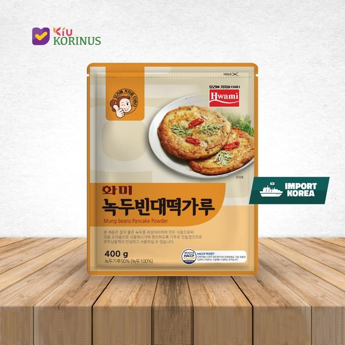 

Stok Baru K- Hwami mung beans pancake powder /Bubuk Kacang Hijau Korea 400gr