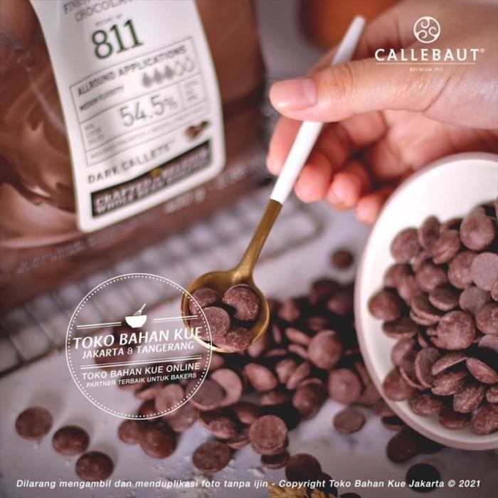 

Stok Baru Callebaut 811 NV Repack 250gr Dark Chocolate Couverture 54,5% Cokelat Baking Coklat
