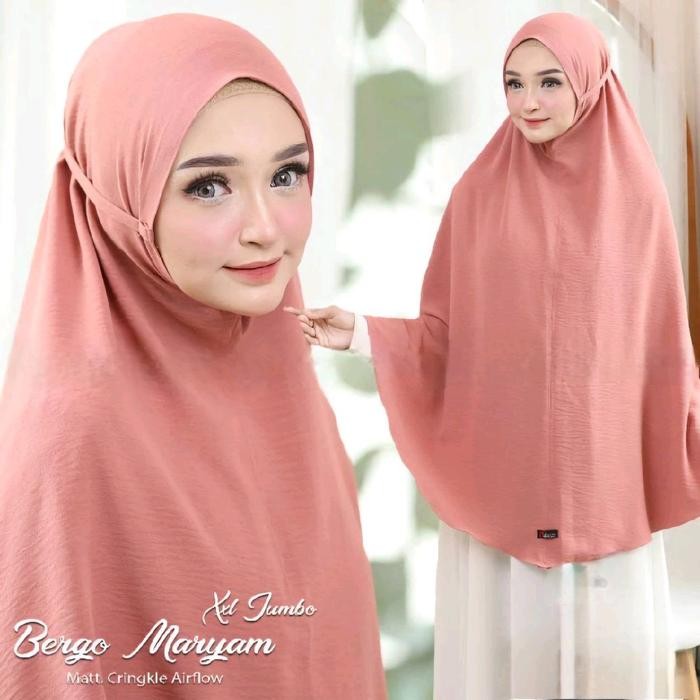 Pilihan- Mulia Hijab Bergo Crinkle Jumbo Premium Xxl Bergo Crinkle Airflow Jilbab Crinkle Jumbo
