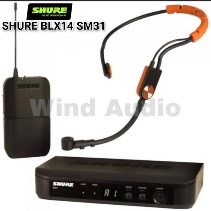 MIC SHURE BLX14 SM31 ORIGINAL MICROPHONE WIRELESS SHURE BLX14SM31