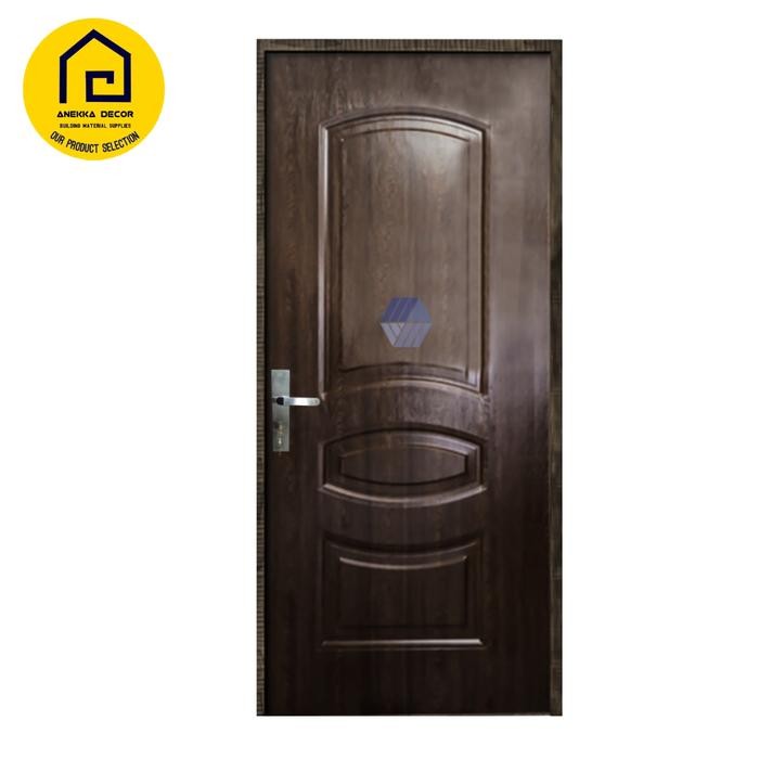 Pintu Baja KODAI Set Kamar tidur / Depan TXS Type 06 ukuran 90 x 206 cm , warna Putih, coklat , Anti