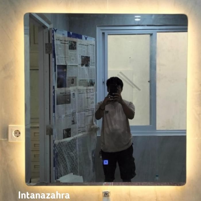 Cermin Wastafel Led Kamar Mandi Ruang Tamu Kaca Dinding