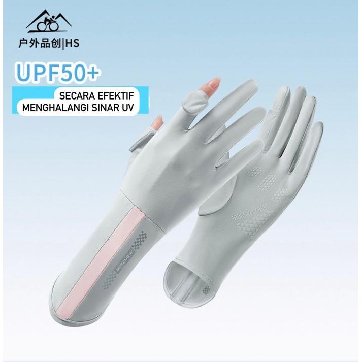 sekodi kaos tangan motor wanita sarung tangan montor / sarung tangan matahari upf50+ / perlindungan