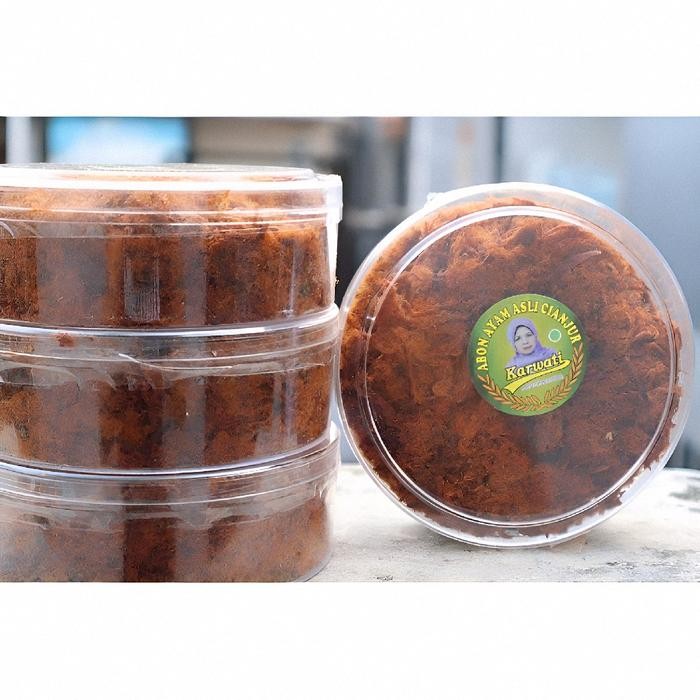 New abon ayam karwati asli cianjur 150 gram rasa original pedas