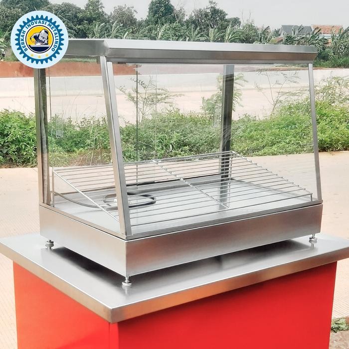 Display Warmer Fried chicken stainless 1 rak 80x50x60