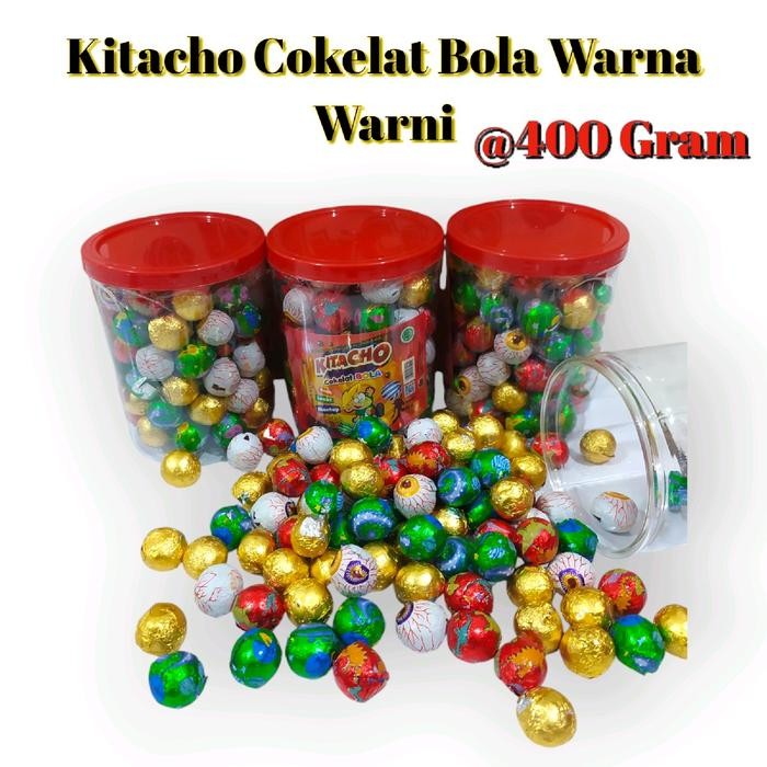 

Kitacho Warna Warni Cokelat Motif Bola Mata 400 gram isi 90-95 Pcs - Cemilan Chocolate Coumpond