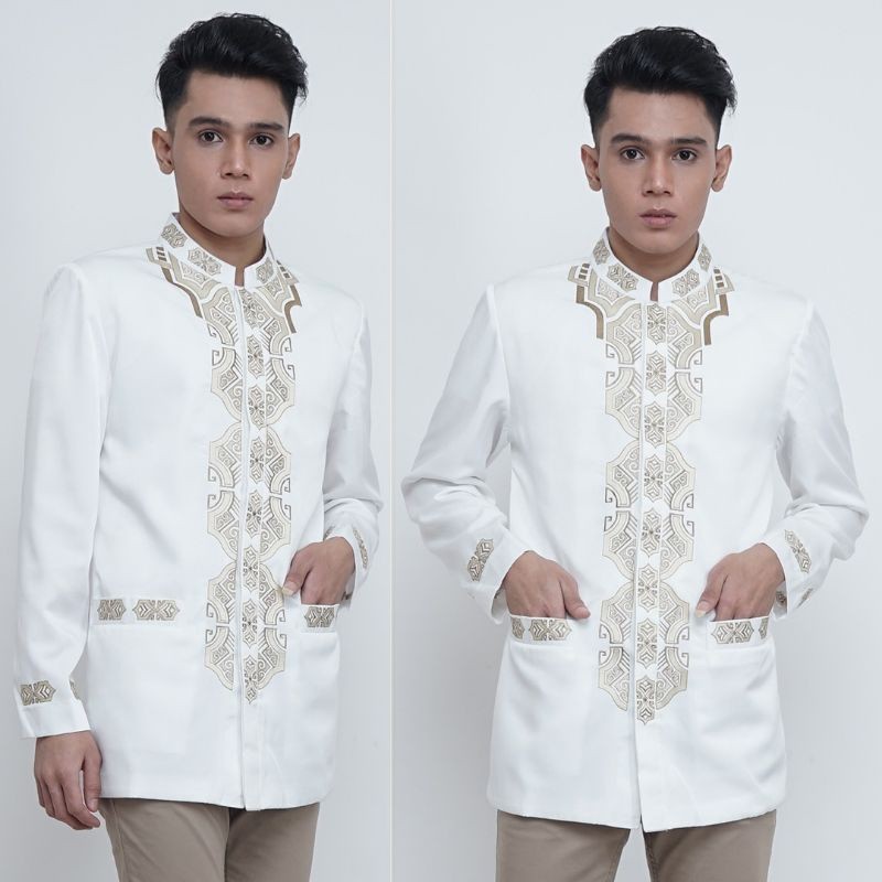 Premium Baju Kemeja Koko Bordir Tasikmalaya Katun Sutra Sultan Pria Dewasa Baju Kokoh Terbaru Pria