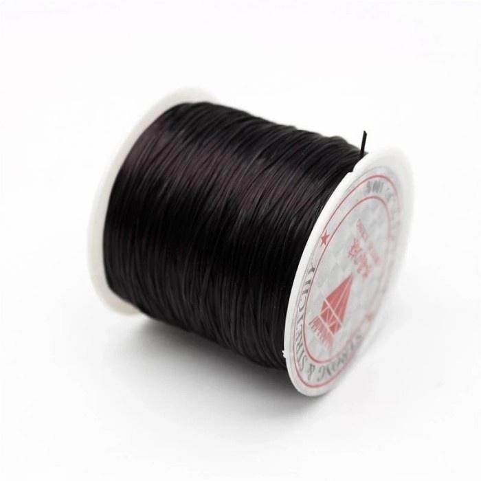 Bahan Gelang Dan Kalung Tali Karet Benang Serat Korea Elastis Bahan Craft Tali kalung Gelang