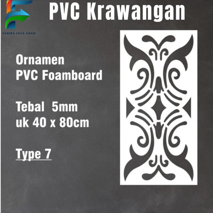 Krawangan PVC board /ornamen PVC Board /Partisi Krawangan 5mm type 7