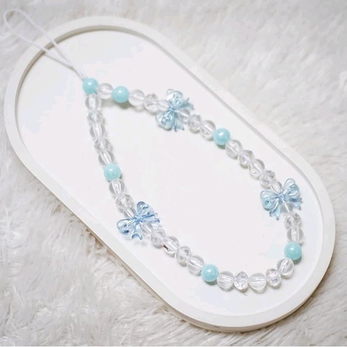 Gantungan hp gantelan handphone manik-manik korean custom nama