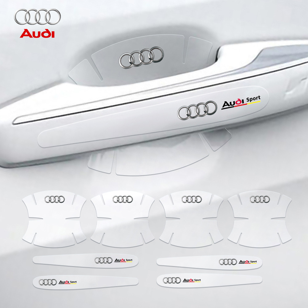IMPORT 4/8Pcs PVC Car Door Handle Anti-Scratch Protection Sticker For Audi A1 A2 A3 A4 A4L A5 A6 A7