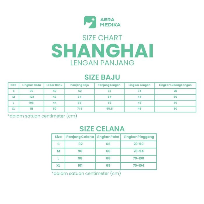 AERAMEDIKA SHANGHAI SERIES Baju Jaga / Scrub Medis Lengan panjang / Two way Stretch Seragam Setelan
