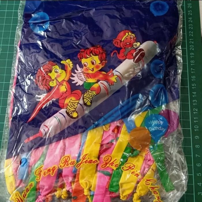 mhho- Isi 100 Pcs Balon Roket / Balon Terbang / Balon Bunyi + Alat Embus