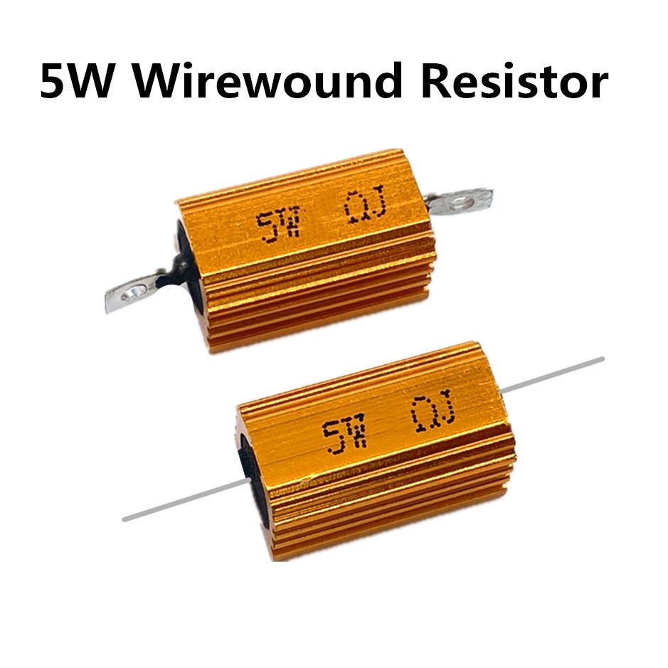 IMPORT 1PCS 5W 33R 39R 40R 47R 50R 60R 68R 80R aluminum Power Metal Shell Case Wirewound Resistor 33