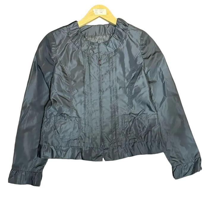 Jaket wanita pria unisex parka Hitam Parasut Tebal Casual Distro Keren Semi Cowok Outer Blazer