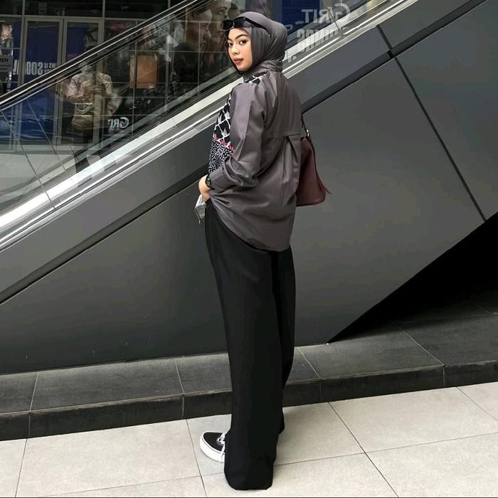 Saiara Kemeja Batik Viera Abu #Gratisongkir