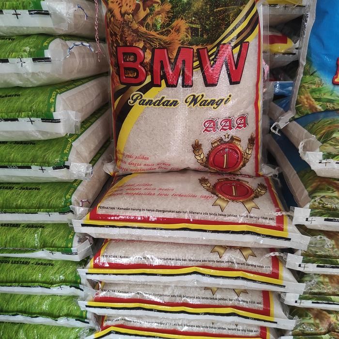 Cepatsampai- Beras 5Kg Pandan Wangi Cap Bmw Aa3 Rice