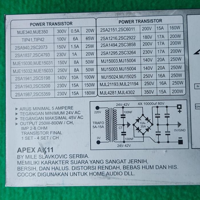 KIT PCB PLATINUM APEX AX11 MK3 STEREO POWER AMPLIFIER 500W SOUND BLAZER OPEN YIROSHI stereo 4