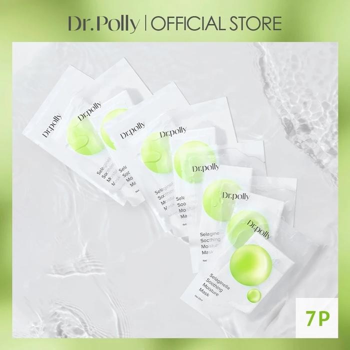 6wwm- Dr.Polly Sellaginella Soothing Moisture Mask Masker Wajah & Muka Untuk Kulit Kering