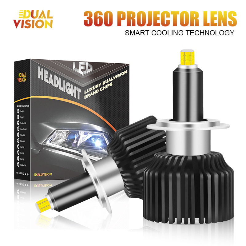 Dualvision 100W 30000LM H7 Led Canbus H1 Bulb 6000K 12V H8 H9 H11