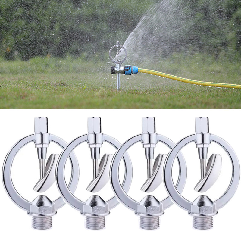 360 Degrees Rotary Zinc Metal Butterfly Head Irrigation Sprinkler Heavy Duty Garden Lawn Landscape G