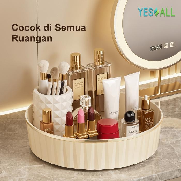 nwmi- Yesall 25Cm Aesthetic Tray Rak Kosmetik Putar 360 - Tempat Make Up / Minum / Skincare