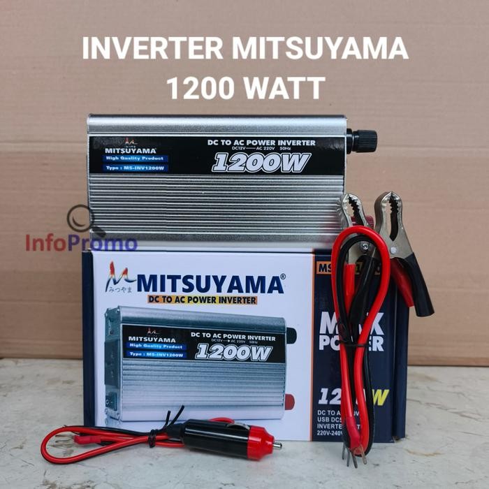 Power Inverter DC to AC 1200 Watt USB Mitsuyama MS-INV1200W Original