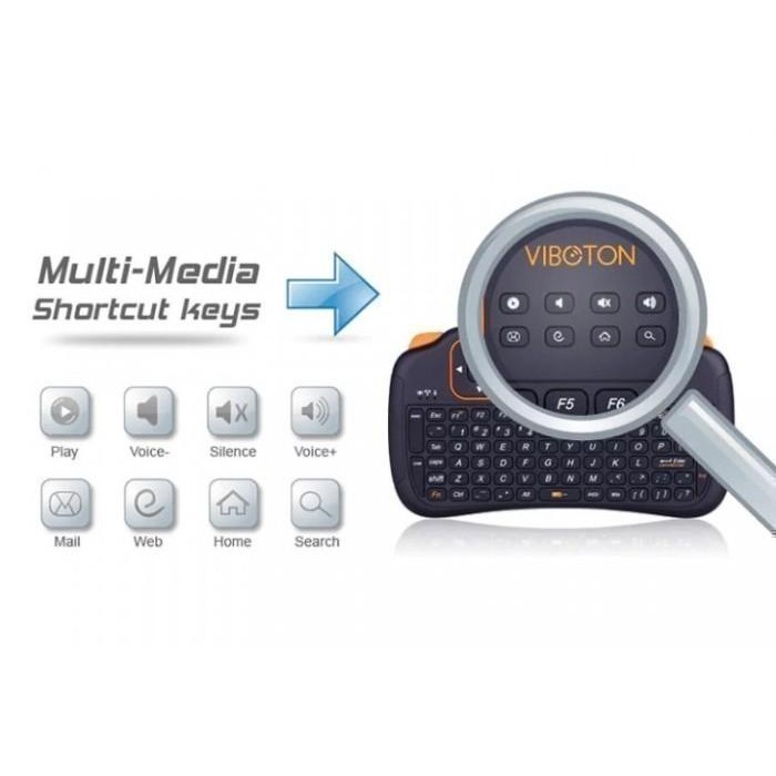 rbxq- Viboton S1 Mini 2.4Ghz Wireless Smart Keyboard Air Mouse