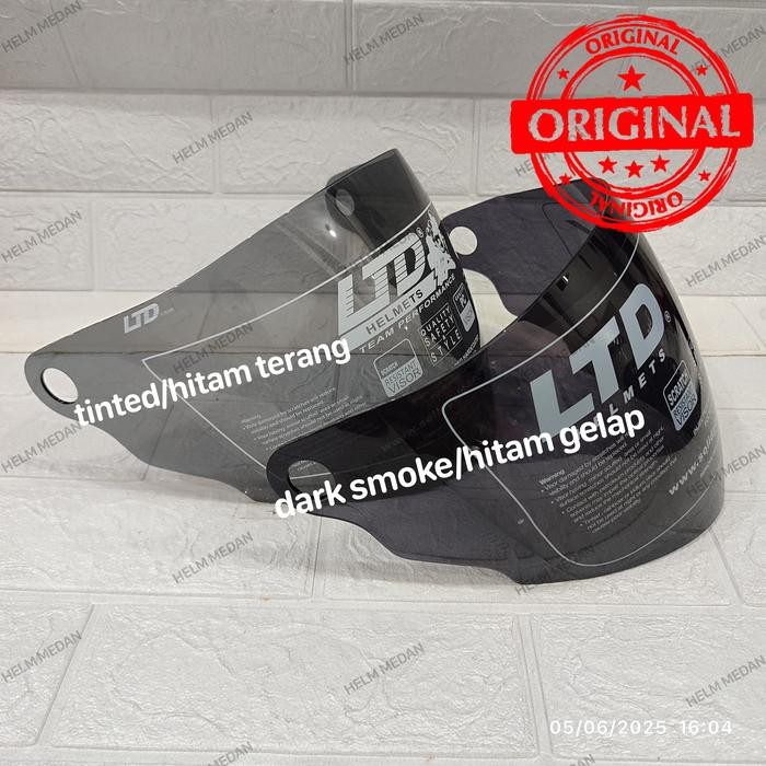Visor Helm LTD Sport/Avent Original warna hitam Kaca