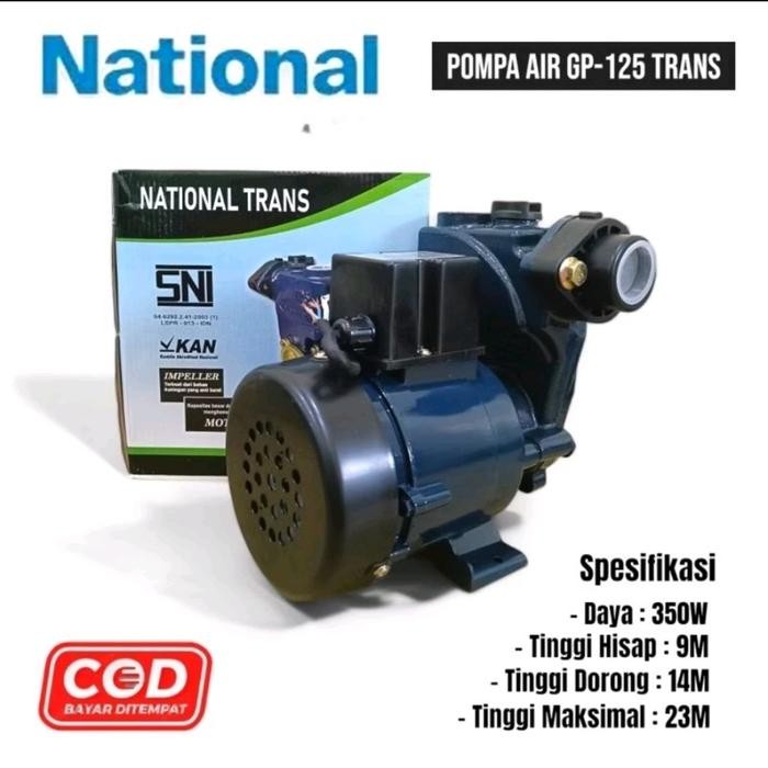 PRODUK Mesin pompa Air National GP-125 SANYO SNI (125Watt) TRANS WIN EFOS AQUA KING QUEEN Pompa