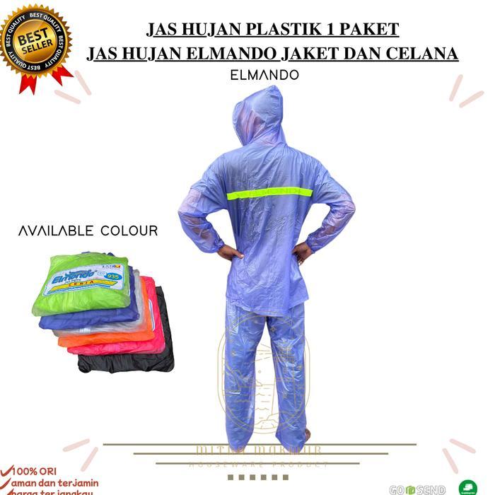 New Jas Hujan Plastik Elmando / Ponco / Jas Hujan - 1 PAKET ELMANDO