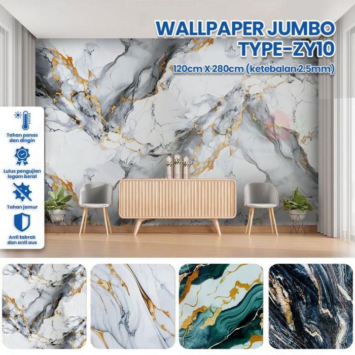 NEW Wallpaper Dinding Wallpaper Dinding Vinyl Marble Wallpaper Dinding 3D Motif Marmer Uk