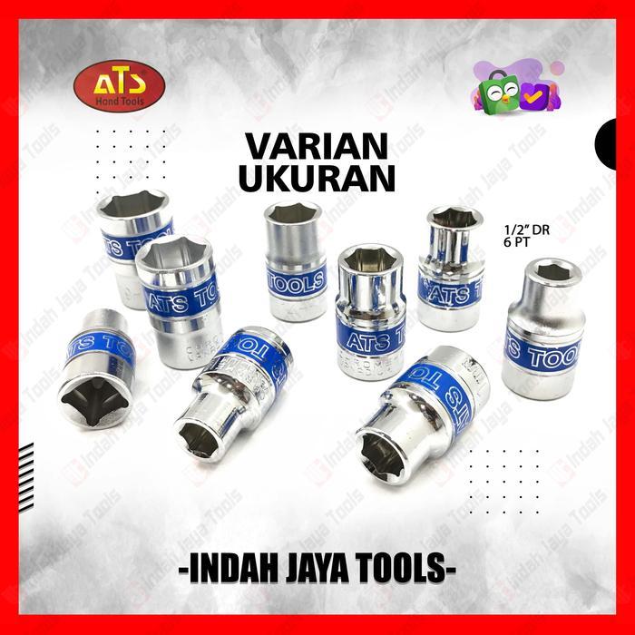 NEW ATS Mata Sok 1/2 inch 6 PT 8 9 10 11 12 mm - Kunci Sock Shock Socket