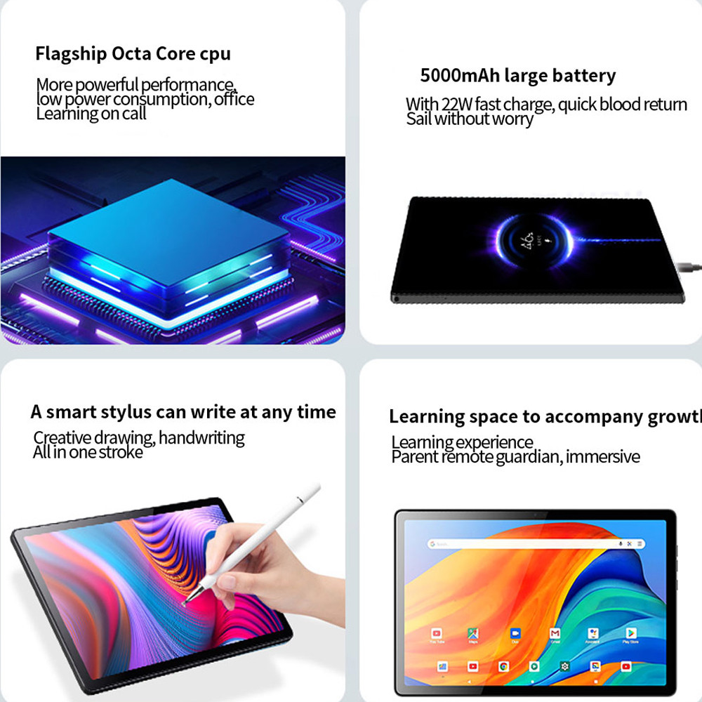 (World Premiere) BDF 10.1" HD Display Android 13 Tablet 6GB RAM 128GB ROM 6000mAh Battery