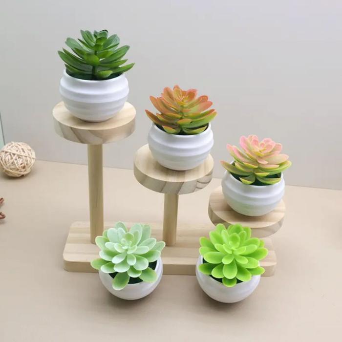 TANAMAN HIAS MINI POT BUNGA HIAS MINI TANAMAN HIAS PLASTIK KAKTUS MINI IMITASI