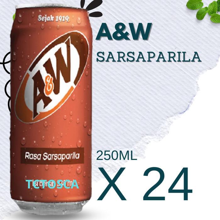 Aw Rootbeer Aw Sarsi A&W 250 Ml 1 Karton Isi 24 Pcs Terpercaya