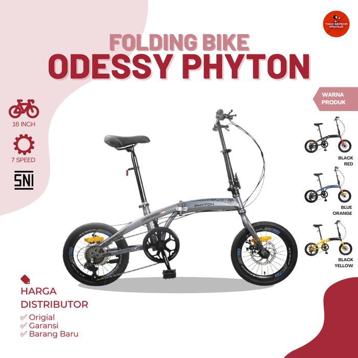 sepeda lipat odessy phyton 16 original