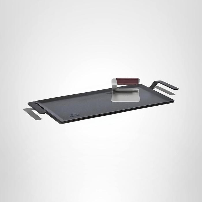 CARBON STEEL GRIDDLE + GRILL PRESS - PROFESSIONAL COOKWARE - CRAFTED IN SWEDEN - INDUCTION