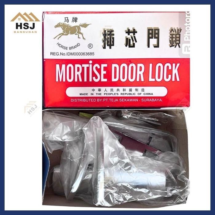 Slot Kunci Handle Handel Selot Kunci Kuda Kecil Mortise Door Lock Horse 100% Brand Original