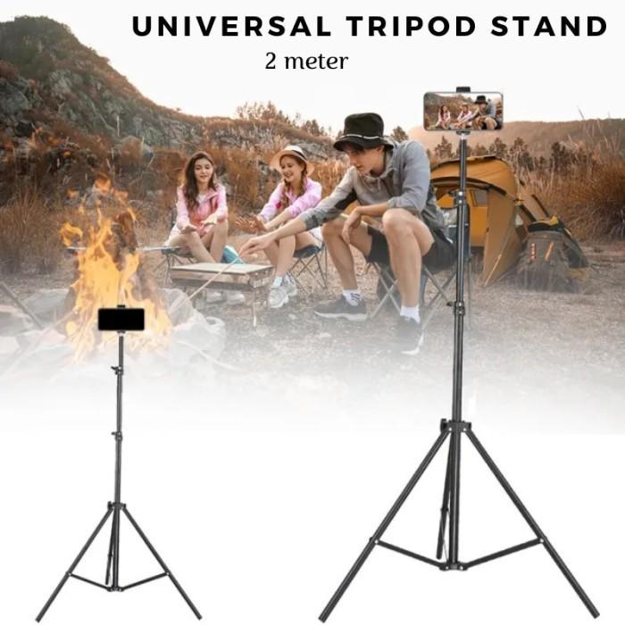 Tripod handphone 2 meter ringlight Tripod Universal