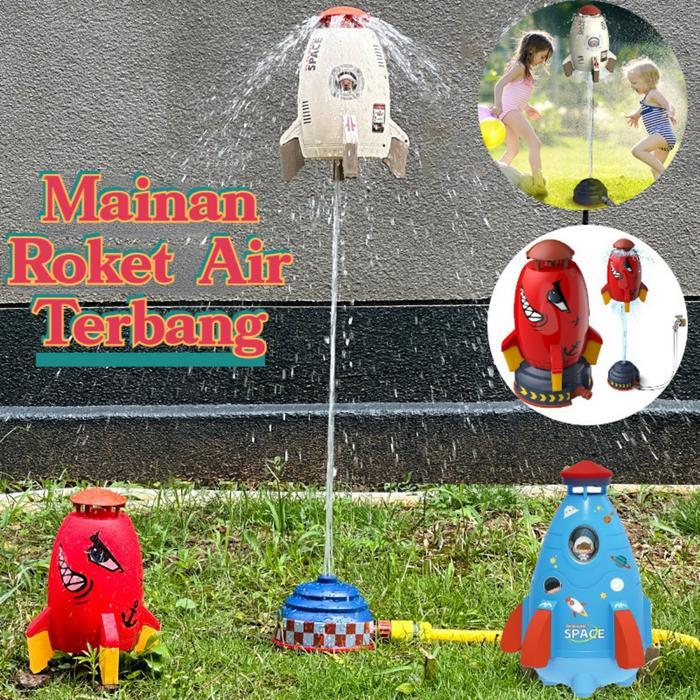 Mainan Roket Air Terbang / Mainan Roket Air Water Rocket Jet Sprinkler Roket / Mainan Interaktif