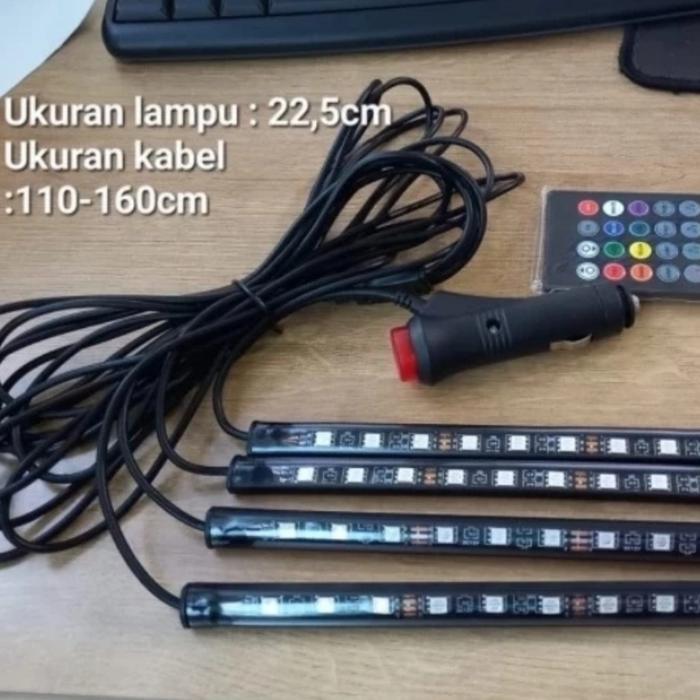 Lampu LED interior mobil 5050 RGB+Remote control 12v - RGB 12V